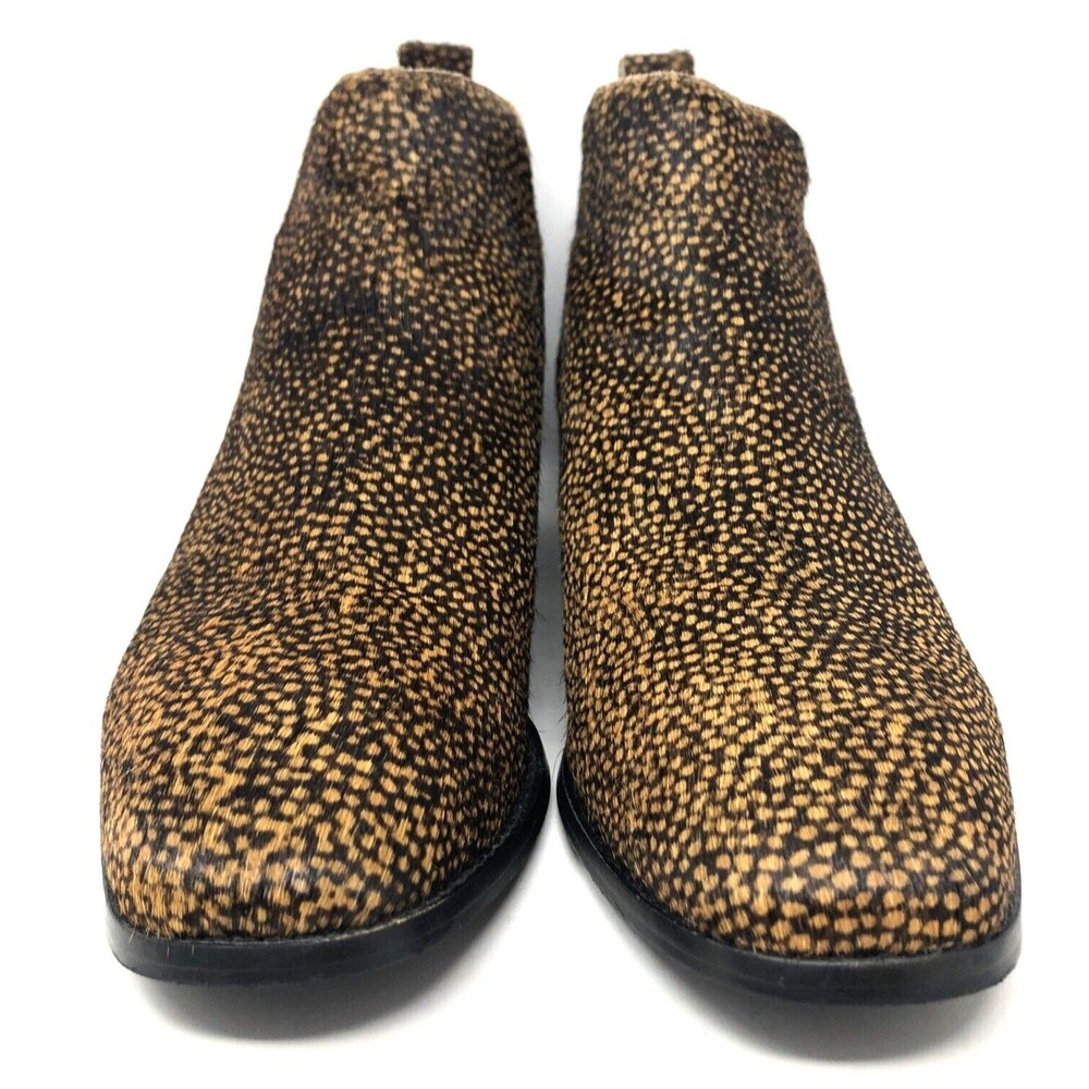 Seychelles Chelsea Boots Womens Sz 8 Genuine Calf Hair Leopard Western Glam